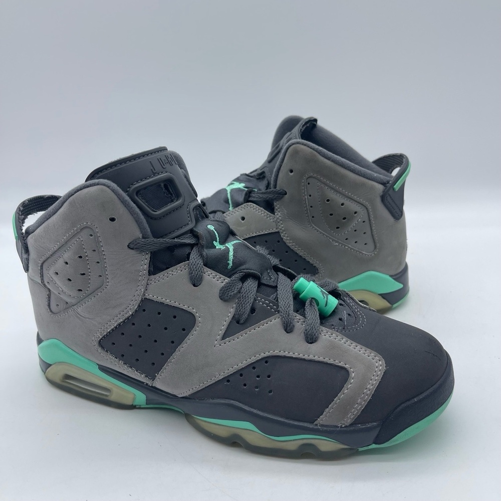Nike Air Jordan 6 Retro 543390-005 Youth Size 6.5Y Shoes 'Green Glow' Sneakers
